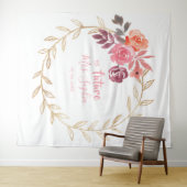 未来のゴールドミセス ブライダルシャワー背景 フォトブース タペストリー (インサイチュ(横))