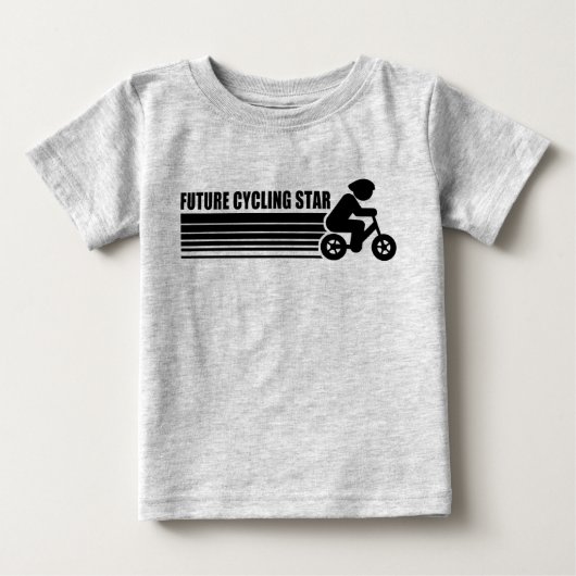 未来のサイクリング星 ベビーTシャツ (正面)