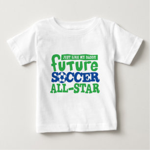 未来のサッカーのオールスターボーイ ベビーTシャツ