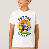 ⚽未来のサッカースター チャンピオン 🐯 Tシャツ (正面)
