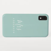 未来のスカイブルーシック脚本花嫁プレゼント Case-Mate iPhoneケース (裏面(横))