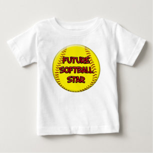 未来のソフトボールの星 ベビーTシャツ