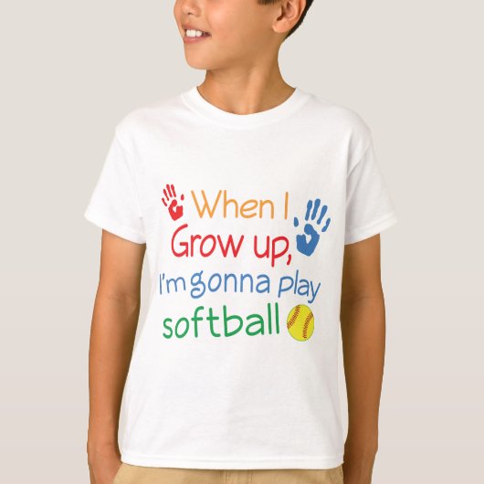 未来のソフトボールプレーヤー Tシャツ (正面)