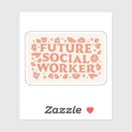 未来のソーシャルワーカーの女の子の美学 シール