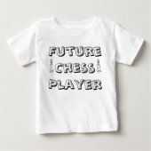 未来のチェスをする人の幼児の子供の茎のゲーム ベビーTシャツ (正面)