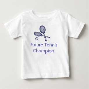 未来のテニスのチャンピオン ベビーTシャツ