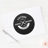 未来のディーゼル整備士ロール石炭 ラウンドシール (封筒)