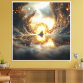 未来のデジタルアートモダン宇宙 キャンバスプリント (インサイチュ (リビング))