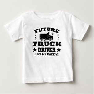 未来のトラックの運転手パパみたいに! ベビーTシャツ