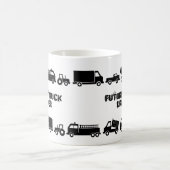 "未来のトラックの運転手"のマグ コーヒーマグカップ (中央)
