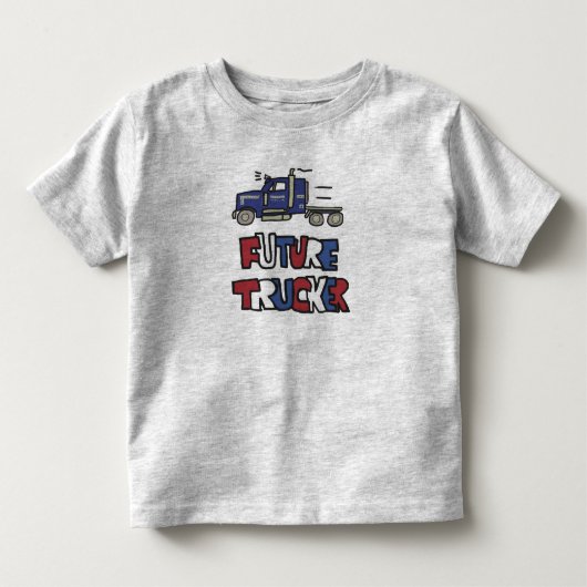 未来のトラック運転手 トドラーTシャツ (正面)