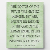 未来のドクターオブザフューチャーカイロプラクティック引用文プラーク フォトプラーク (正面)