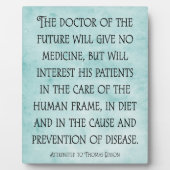 未来のドクターオブザフューチャーカイロプラクティック引用文プラーク フォトプラーク (正面)