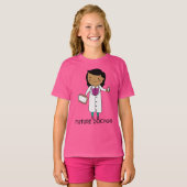 未来のドクターガールタンスキンブラックヘア Tシャツ (正面フル)