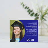 未来のドリーマー卒業式招待状（ブルー） 招待状 (スタンド正面)