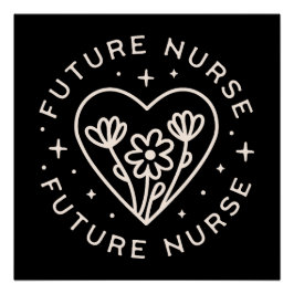 未来のナース肯定フローラ引用文黒 ポスター