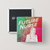 未来のナース 缶バッジ (正面&裏面)