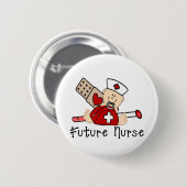 未来のナース 缶バッジ (正面&裏面)