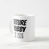 未来のハビーエスト。2024たった今結婚しました新夫 コーヒーマグカップ (正面左)