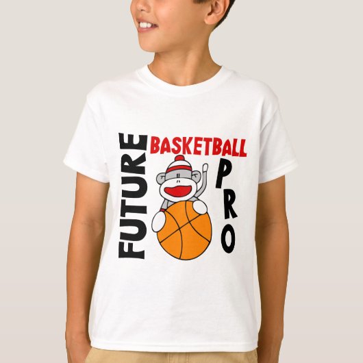 未来のバスケットボールのプロソックス猿 Tシャツ (正面)