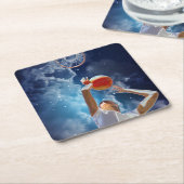 未来のバスケットボール全星 スクエアペーパーコースター (アングル)