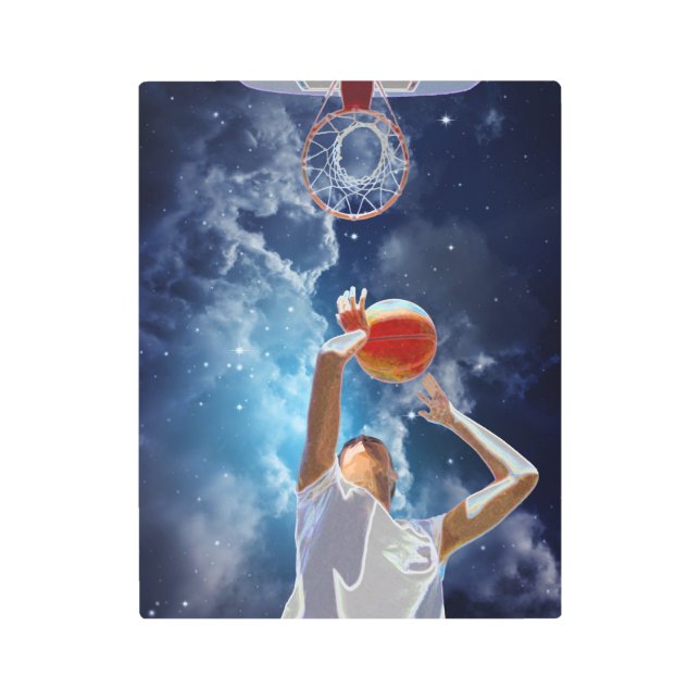 未来のバスケットボール全星 メタルプリント (正面)