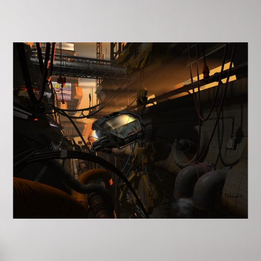 未来のバンド – cyberpunk poster ポスター (正面)