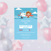 未来のパイロット飛行機アドベンチャー 誕生日 招待状