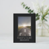 未来のパロディやる気を起こさせるハガキ ポストカード (スタンド正面)