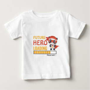 未来のヒーローかわいいパンダの誕生日ギフトボーイ ベビーTシャツ