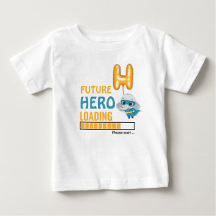 未来のヒーロー積み込み象おもしろい誕生日ギフト ベビーTシャツ