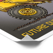 未来のビッグダンプトラック運転手ポスタープリント ポスター (角)