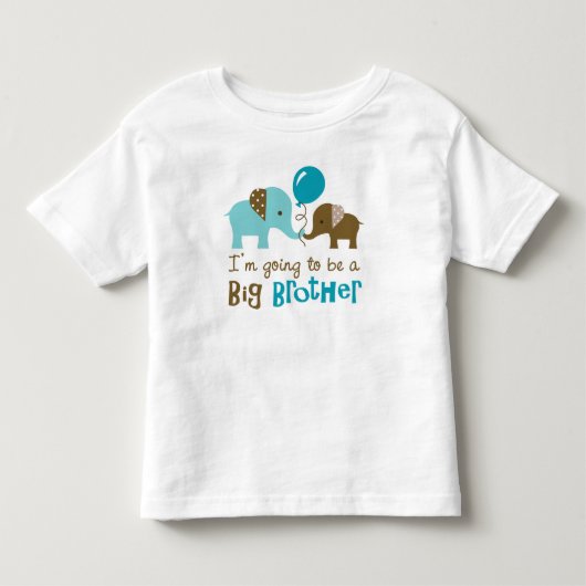 未来のビッグブラザーモダン- Elephant トドラーTシャツ (正面)