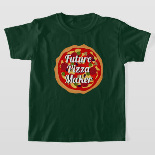 未来のピザメおもしろいーカーイタリアンフードキッズシャツ Tシャツ