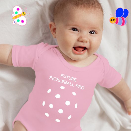 未来のピックボールPROピンク ベビーボディスーツ