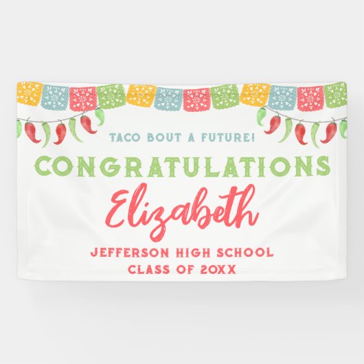 未来のフィエスタ卒業パーティーのタコ 横断幕 (横)