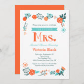 未来のフローラブライダル·シャワーの招待 招待状 (正面/裏面)