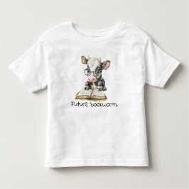 未来のブックワーム読牛のベビー トドラーTシャツ