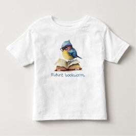 未来のブックワーム青読鳥ベビー トドラーTシャツ