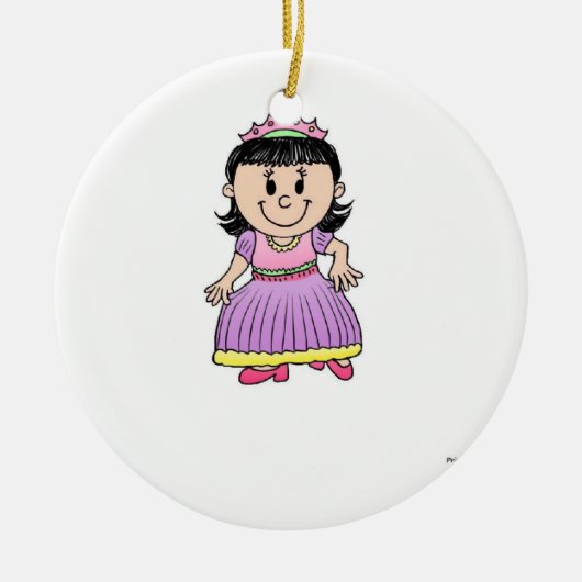 未来のプリンセス – 紫 セラミックオーナメント (正面)