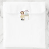 未来のプログラマーの女の子 ラウンドシール (バッグ)