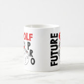 未来のプロゴルファーのソックス猿 コーヒーマグカップ (中央)