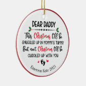 未来のベビーのパパクリスマス セラミックオーナメント (右)