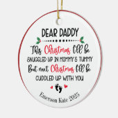 未来のベビーのパパクリスマス セラミックオーナメント (左)