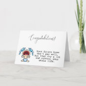 未来のベビーボス皮肉おめでとう カード (正面)