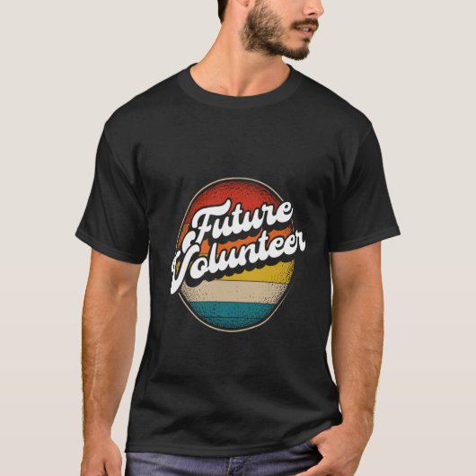 未来のボランティアのバックプリント Tシャツ (正面)