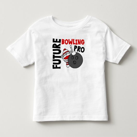 未来のボーリングのプロソックス猿 トドラーTシャツ (正面)