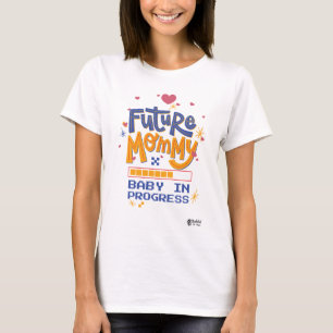 未来のママの女性ホワイト Tシャツ