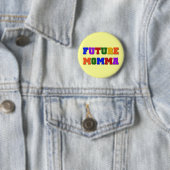 未来のママのTシャツおよびギフト 缶バッジ (インサイチュ)
