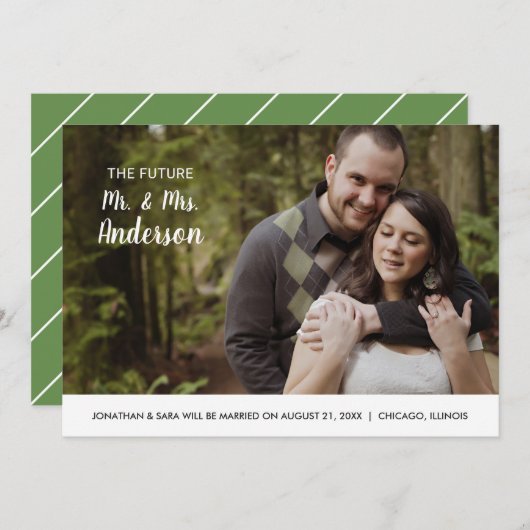 未来のミスターそしてミセス |写真の日付の保存 セーブザデート (正面/裏面)